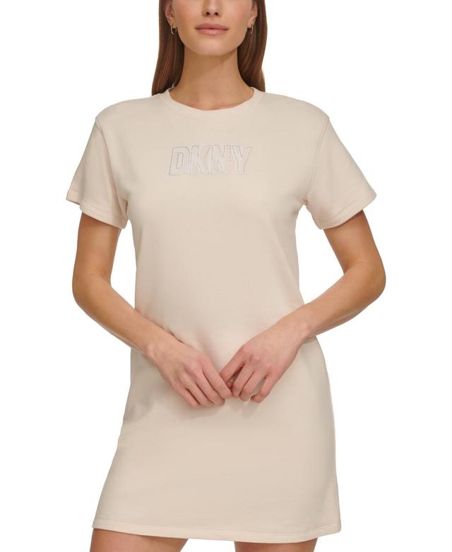 Women's Short-Sleeve Long Logo T-Shirt Dress Product Image