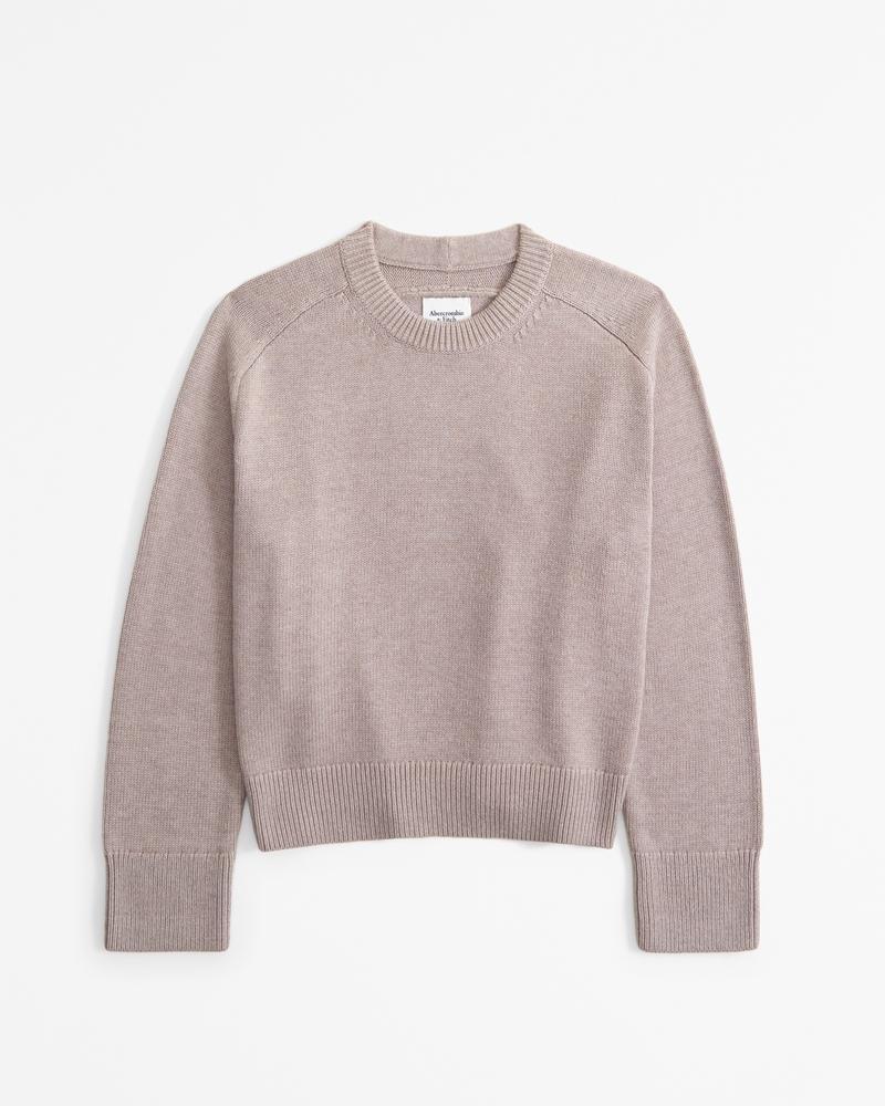 The A&F Madeline Cotton-Blend Crew Sweater Product Image