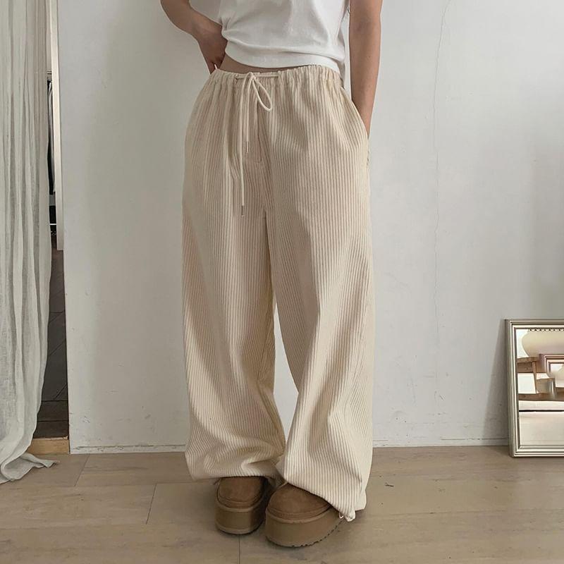 Corduroy Wide Leg Pants Product Image