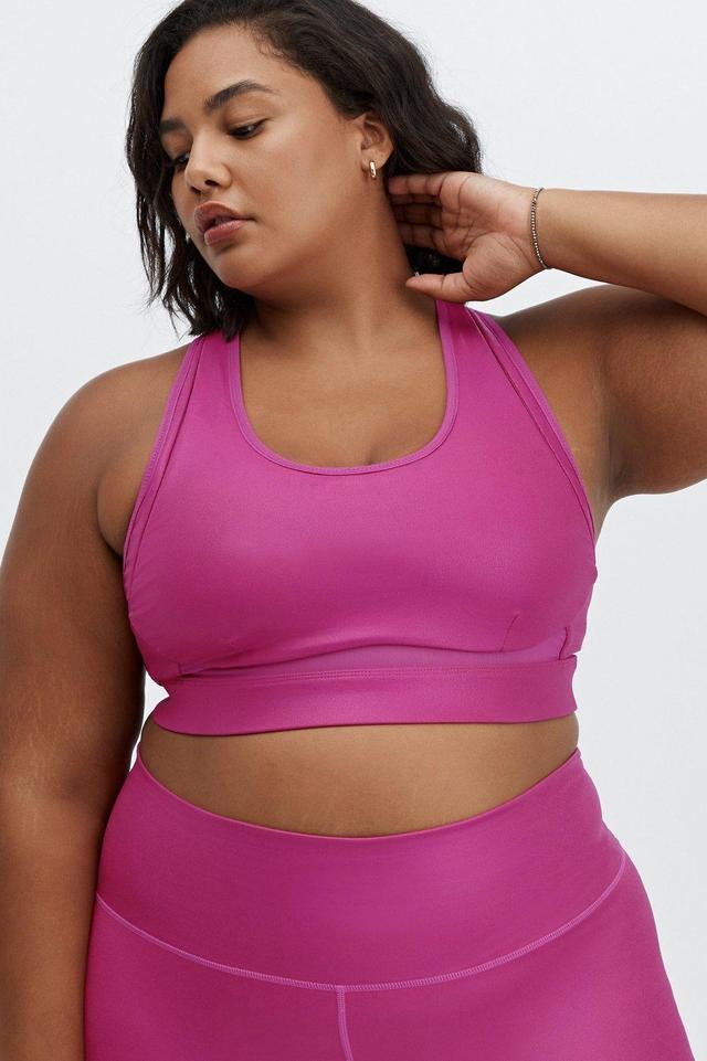 Fabletics Belle Iridescent High-Impact Sports Bra Womens pink plus Size 4X Product Image