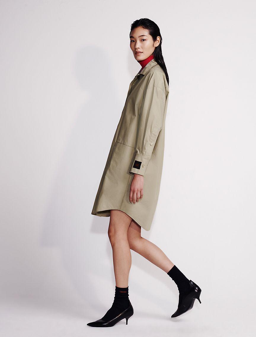 Poplin Woven Mini Shirt Dress Product Image