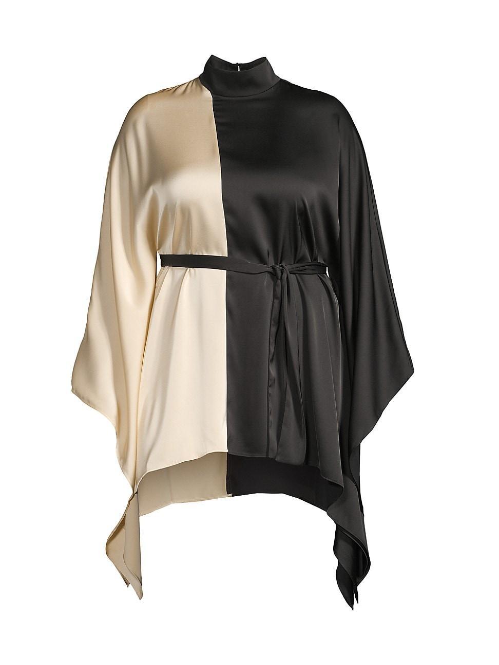 Womens Silky Colorblocked Mockneck Top Product Image