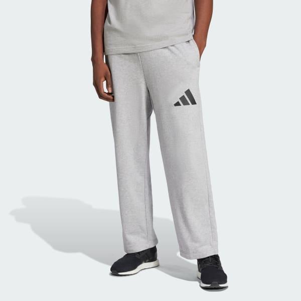 adidas Essentials Wide Leg 3 Bar Logo Pants Medium Grey Heather S Mens Product Image