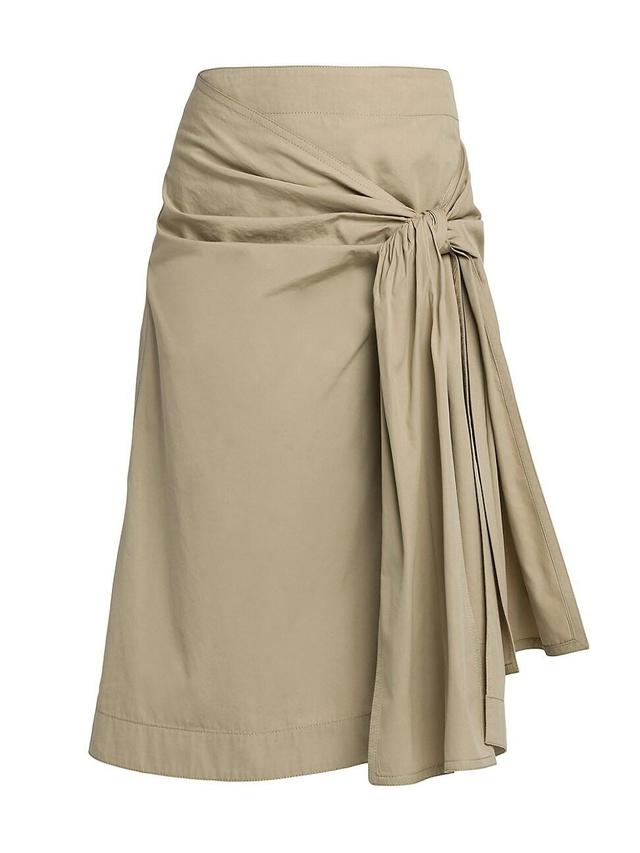 Womens Canvas Knot Midi-Skirt Product Image