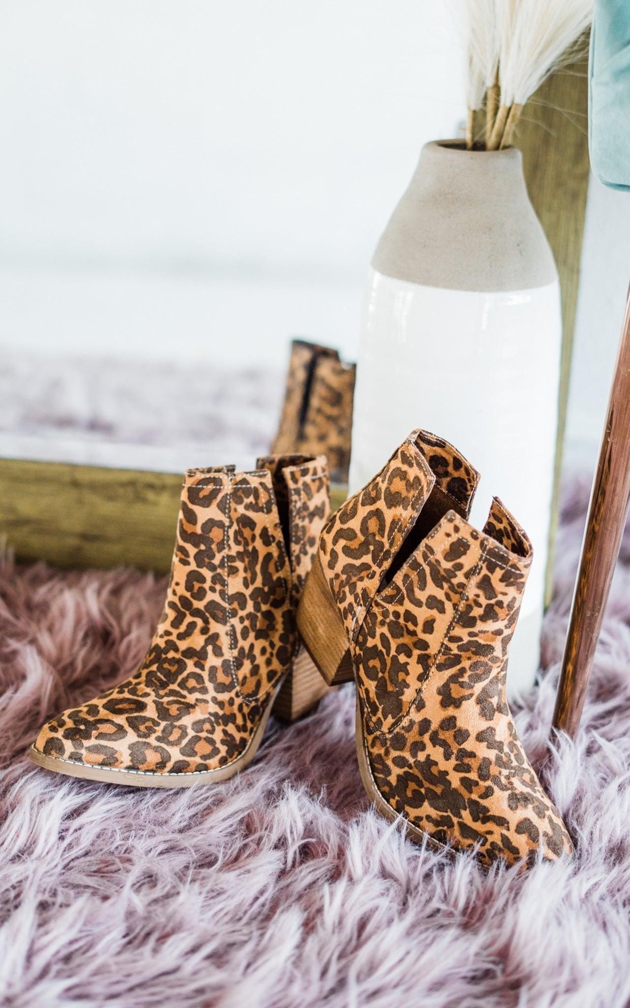 Not Rated Tarim Leopard Booties Product Image