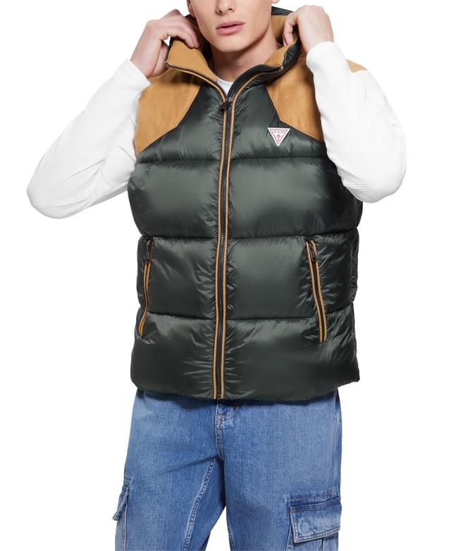 Guess Mens Fabric Block Puffer Vest Product Image