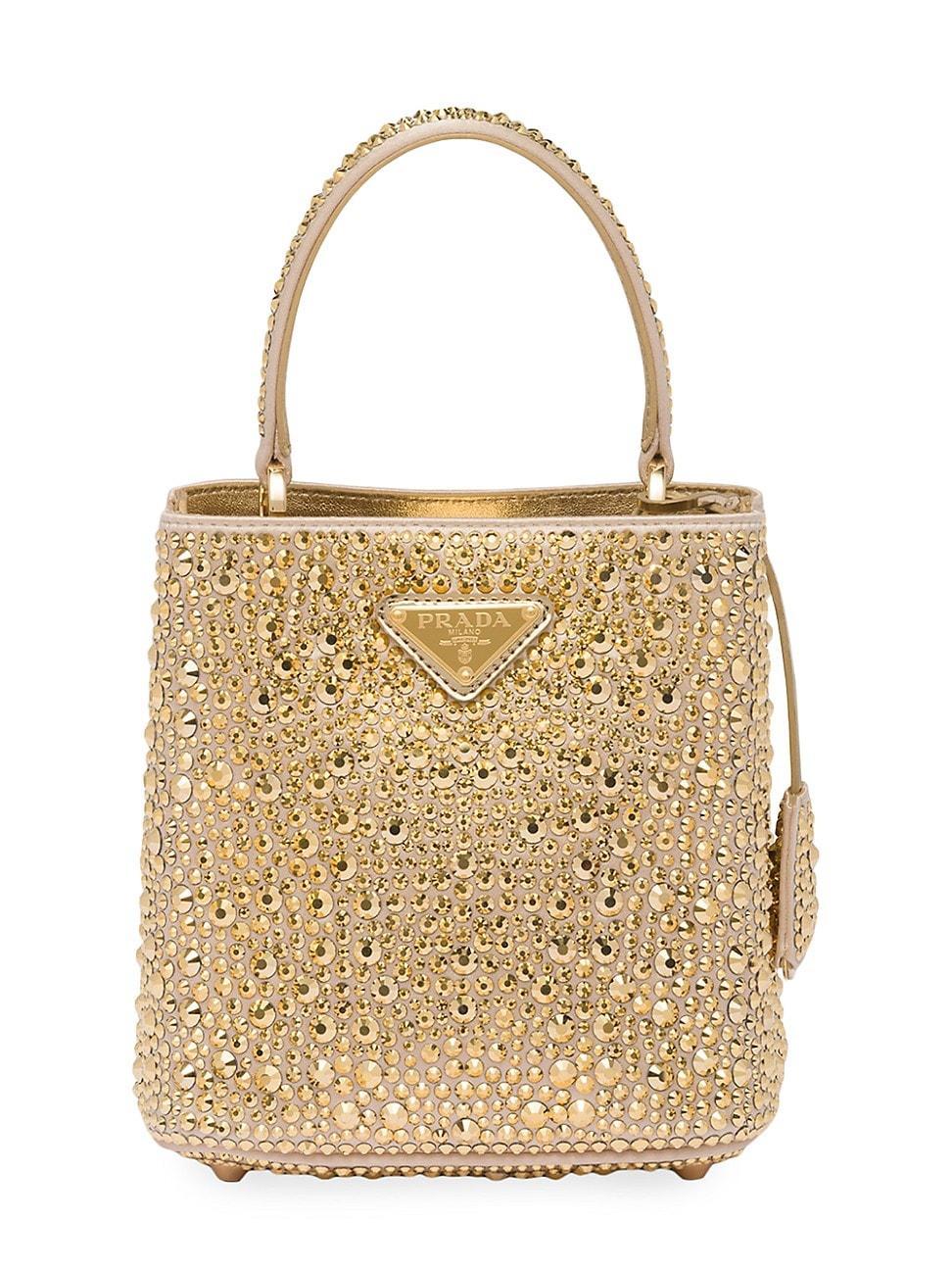 Womens Panier Satin Bag With Crystals Product Image