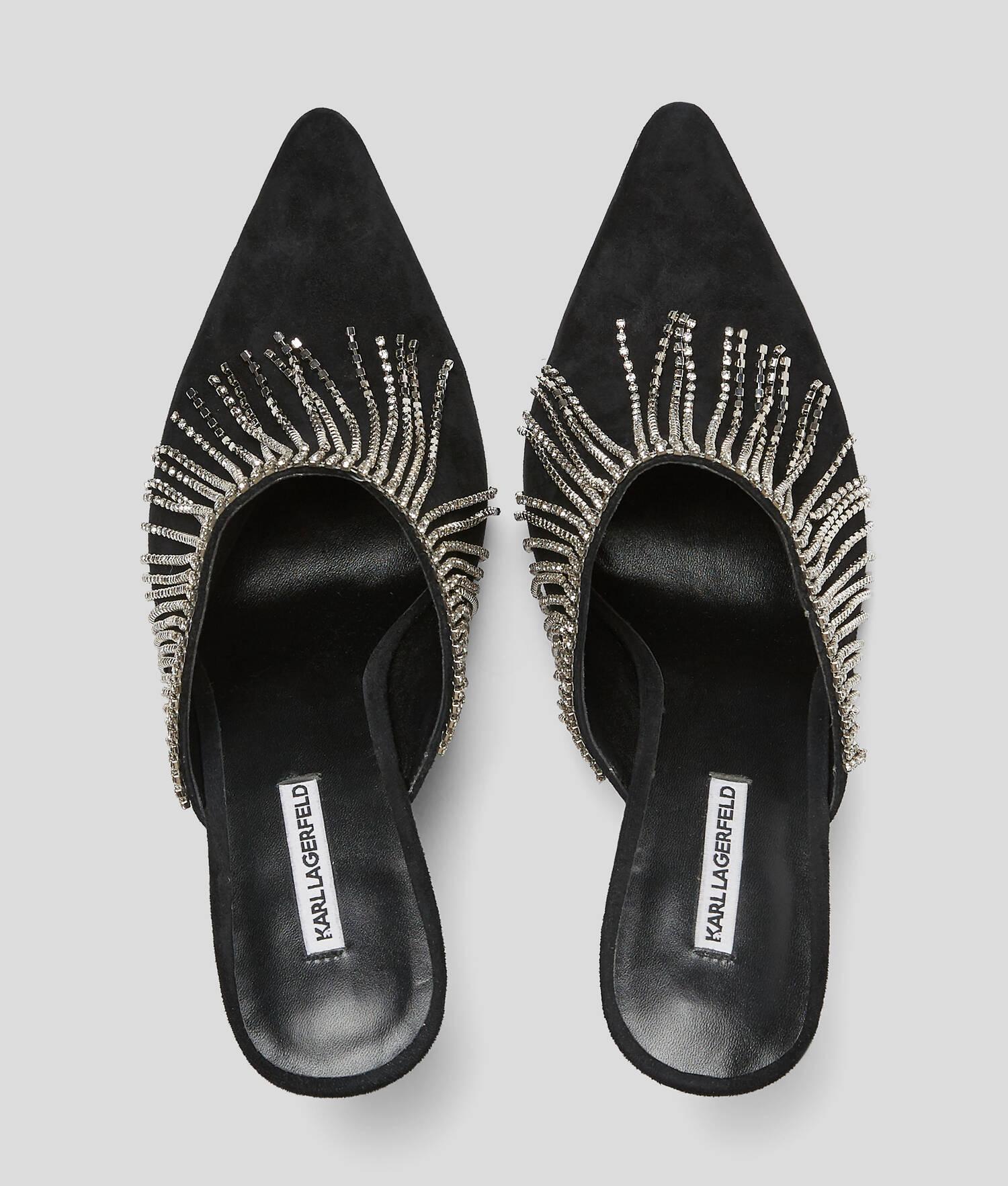 DEBUT II Fringe Mule Shoes Product Image