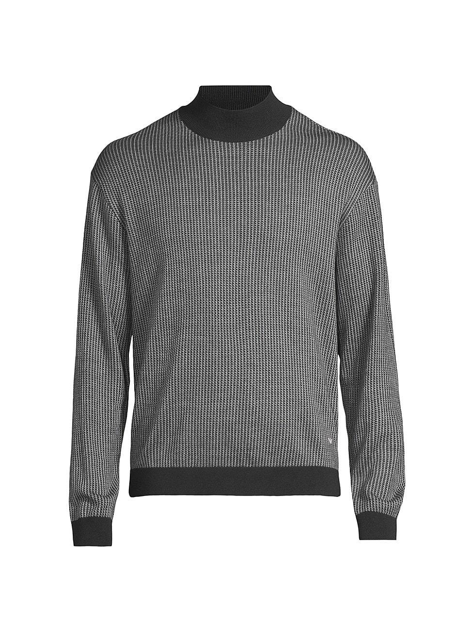 Mens Micro Pattern Crewneck Sweater Product Image