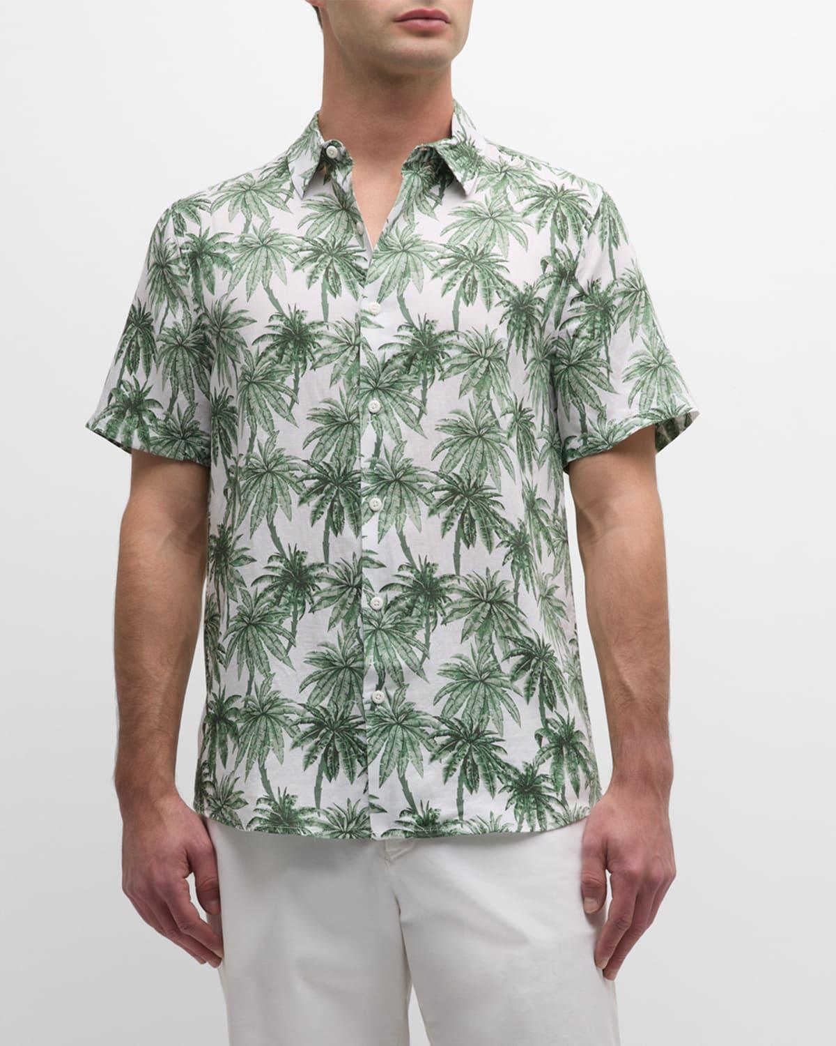 Mens Jack Air Jungle Palms Printed Short-Sleeve Shirt Product Image