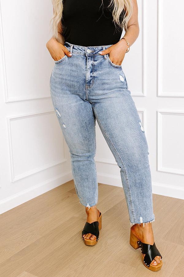 Lovervet Alaina High Waist Distressed Straight Leg Jean Curves Product Image