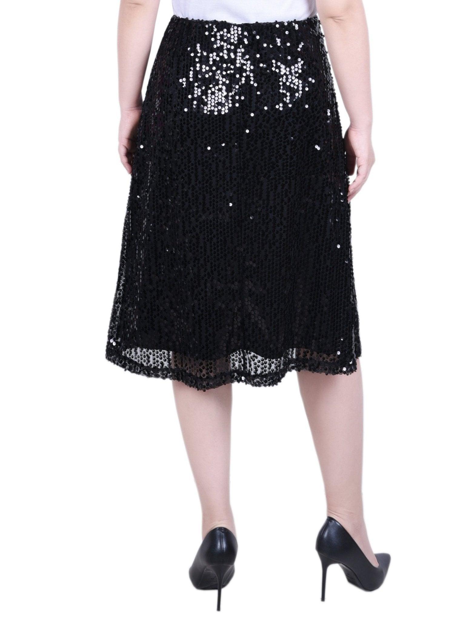 Knee Length Sequined Skirt - Petite Product Image