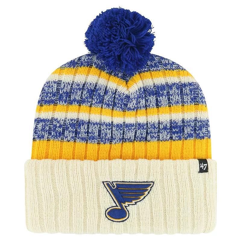 Mens 47 Cream St. Louis Blues Tavern Cuffed Knit Hat with Pom Product Image