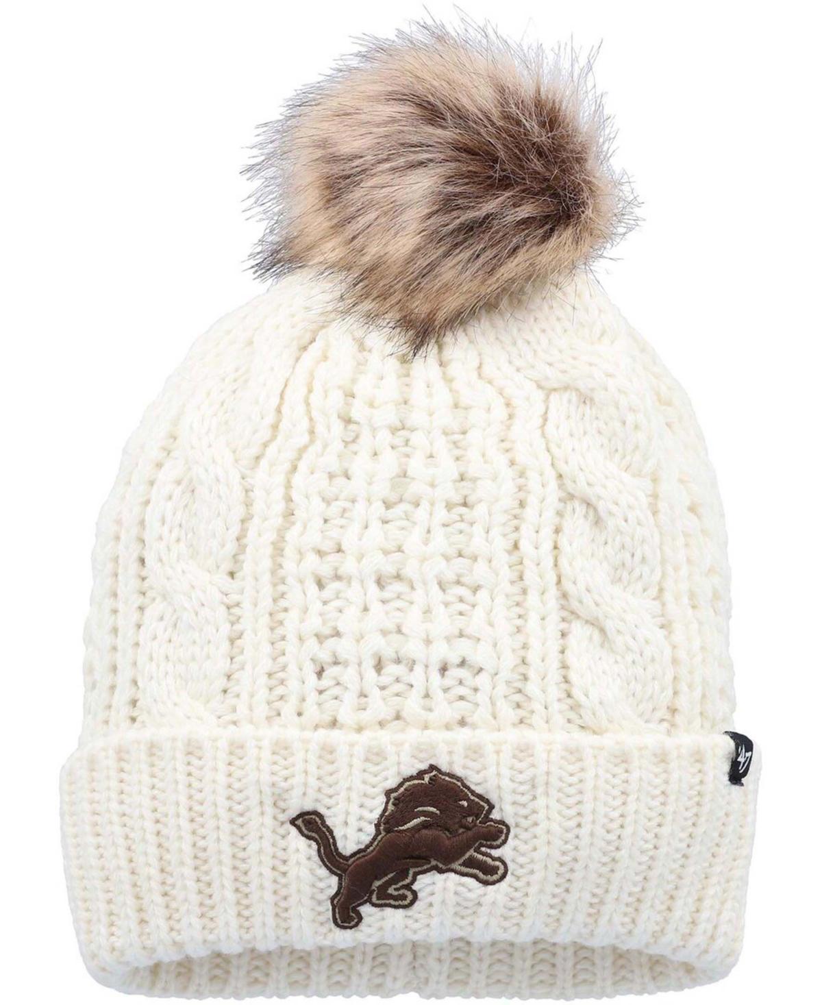 Womens Cream Detroit Lions Meeko Cuffed Knit Hat Product Image