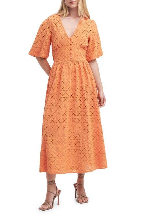 Barbour Kelley Eyelet Cotton Midi Dress Product Image