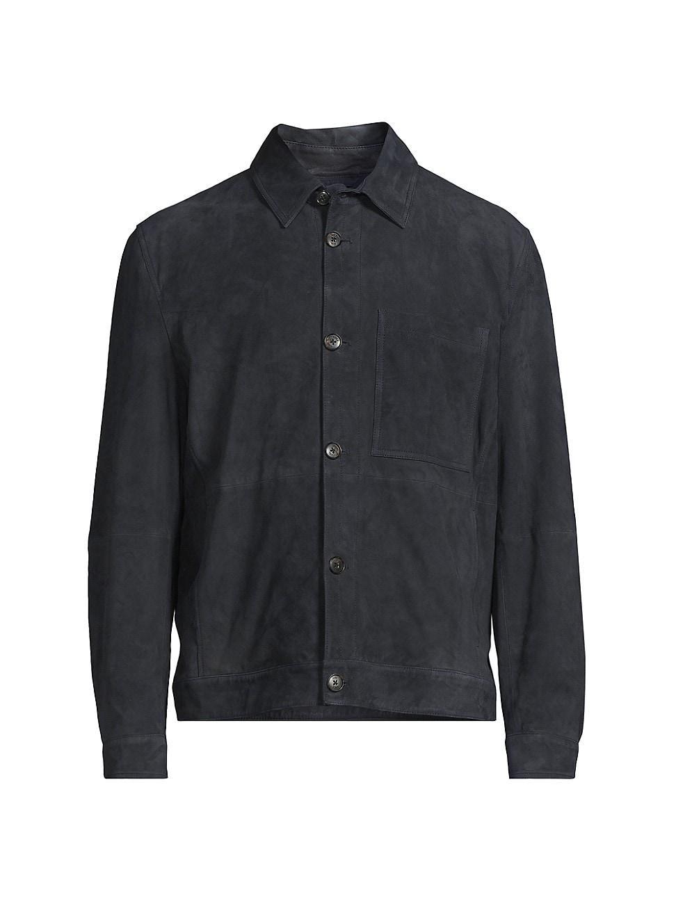 Mens Suede Button-Front Overshirt product image