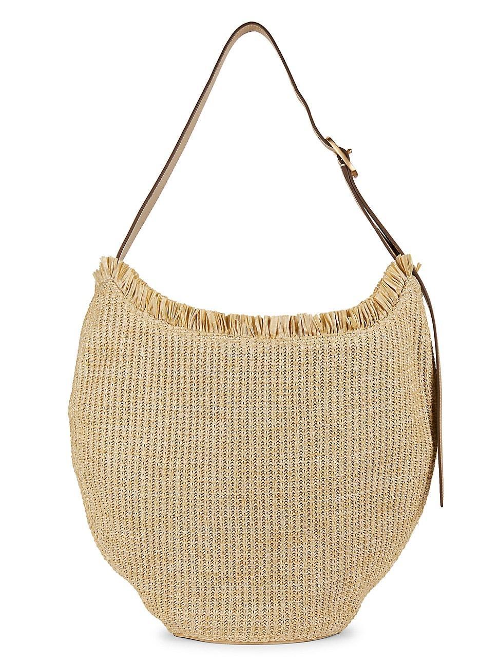 Odette Buckle Woven Tote Bag Product Image