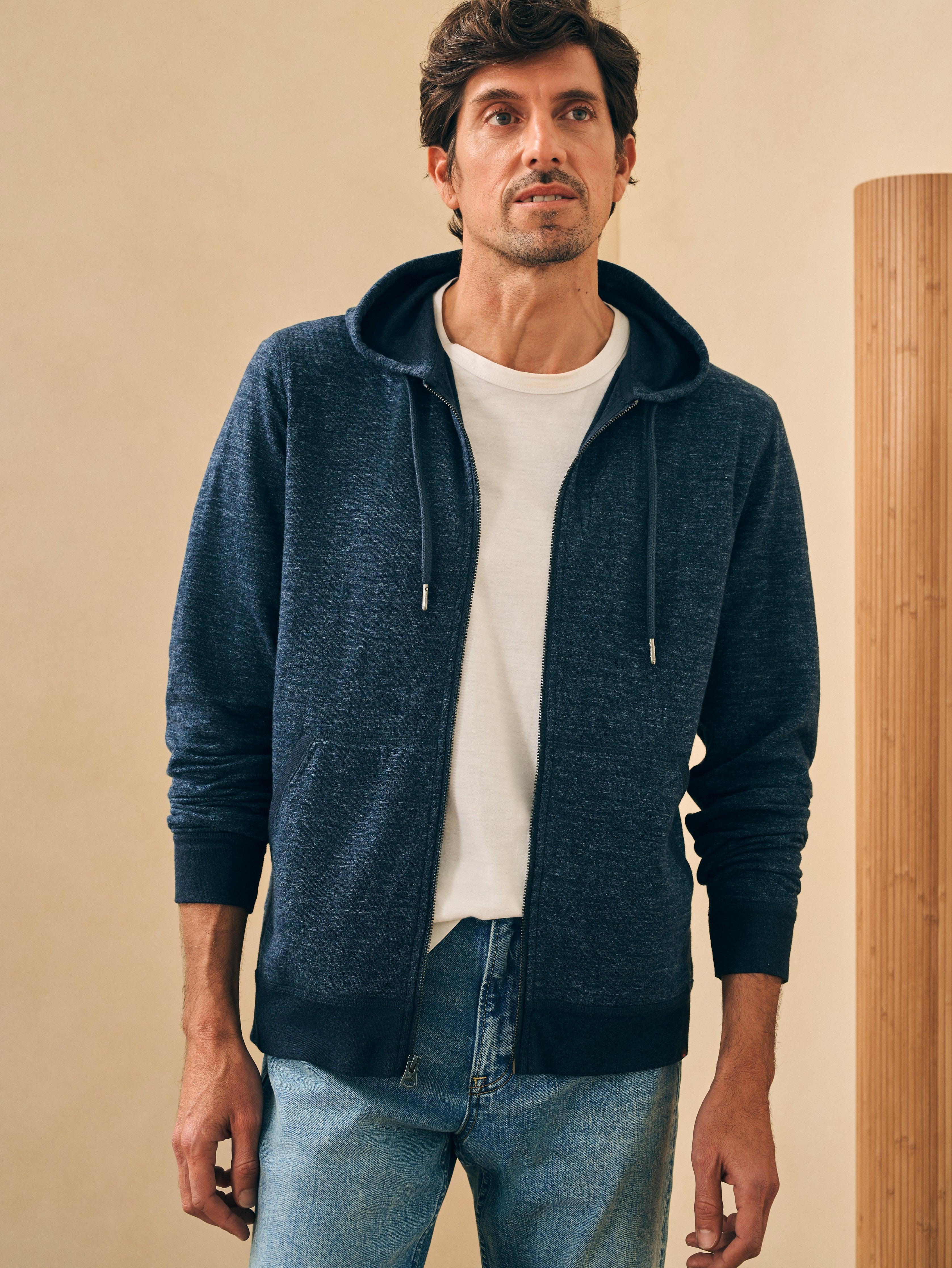 Double Knit Zip Hoodie - Varsity Navy Heather Male Product Image