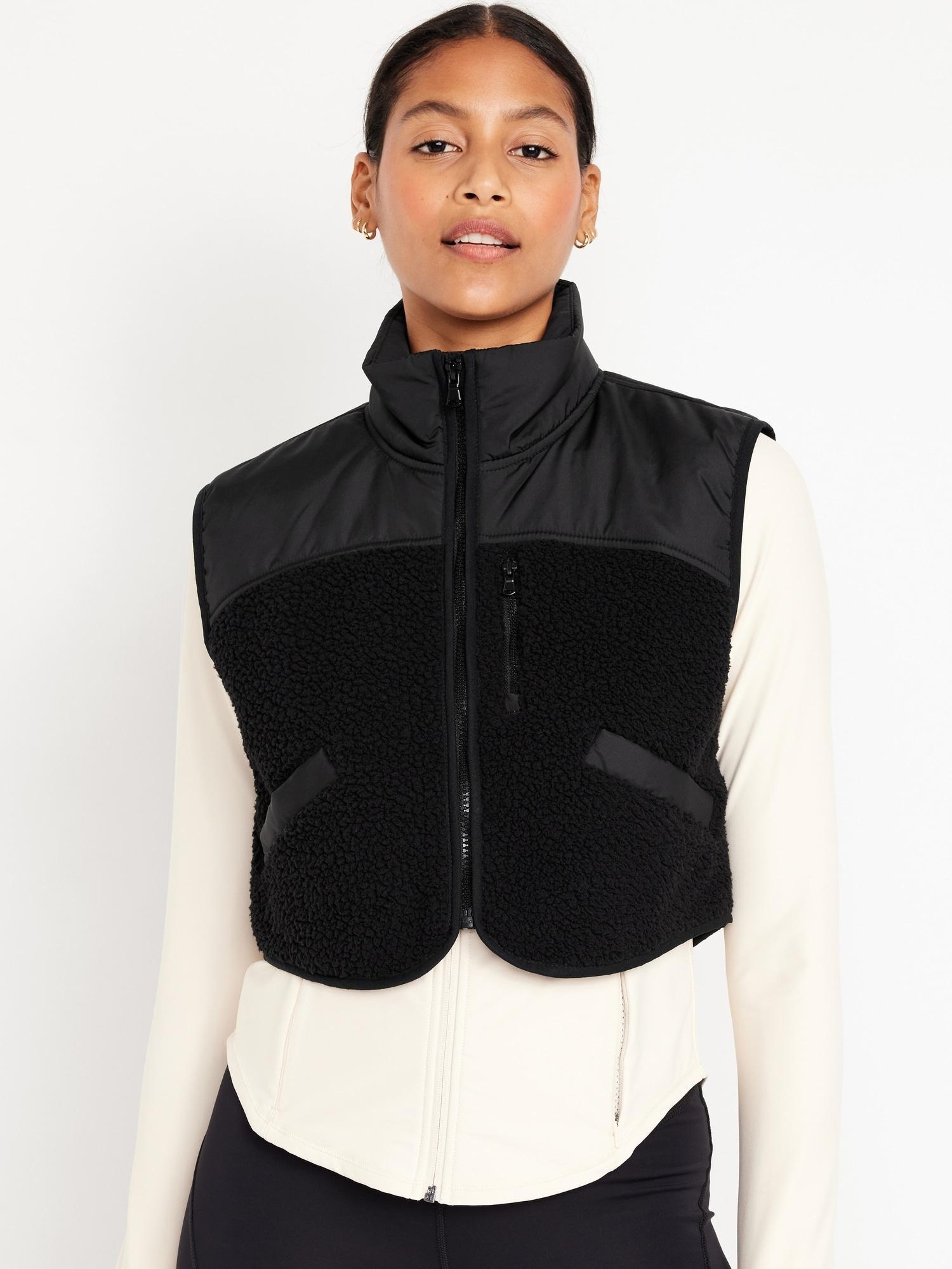 Crop Hybrid Zip Vest Product Image