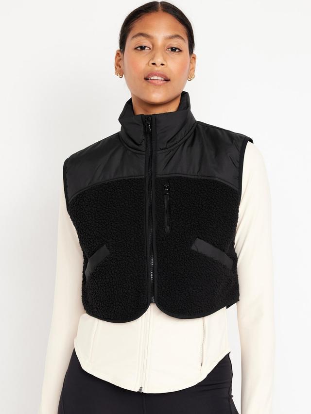 Cropped Hybrid Zip Vest for Women Product Image