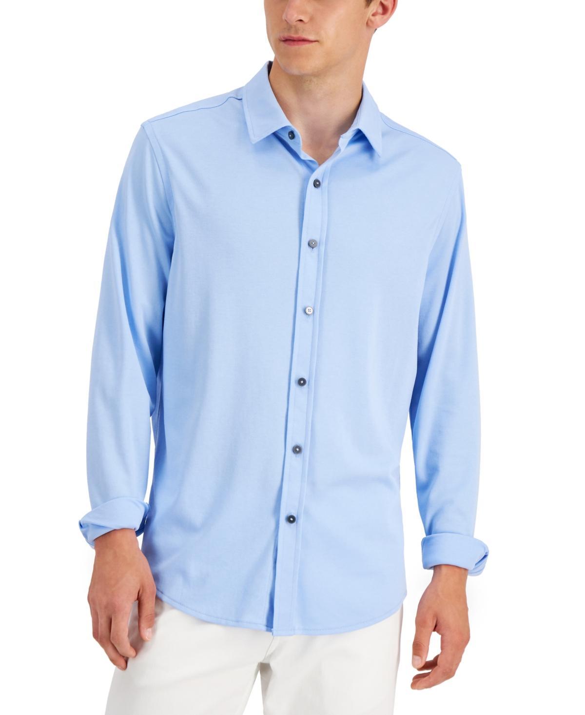 Alfani Mens Regular-Fit Supima Cotton Birdseye Shirt, Created for Macys Product Image