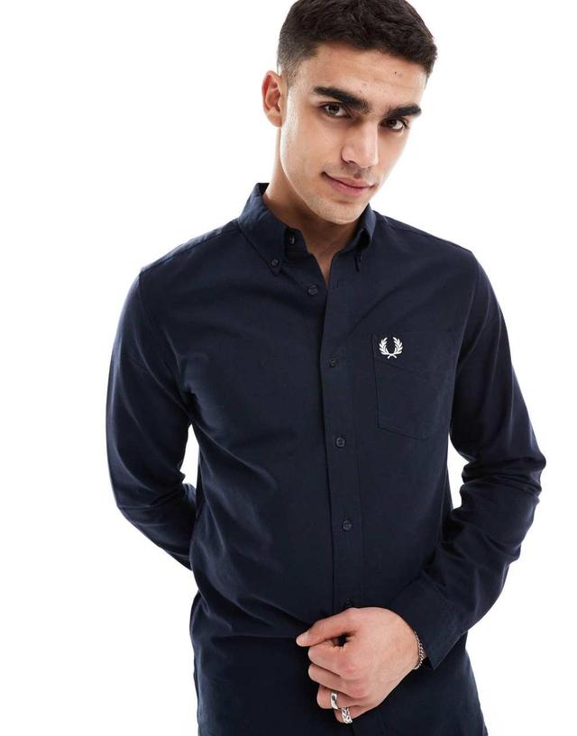 Fred Perry oxford shirt in navy Product Image