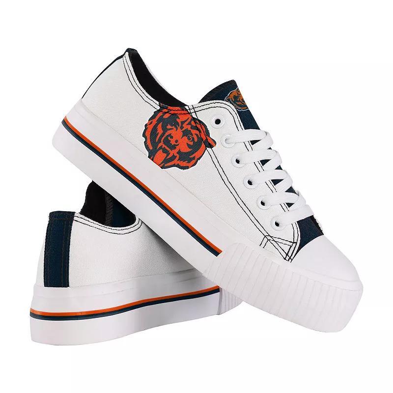 Womens FOCO Chicago Bears Platform Canvas Shoes Product Image