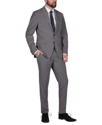 Perry Ellis Portfolio Mens Micro Grid Slim Fit Stretch Suit Product Image