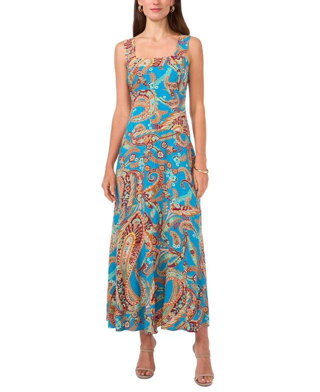 Women's Paisley-Print Squareneck Maxi Dress Product Image