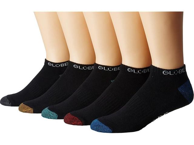 Globe Ingles Ankle Sock (5-Pack) (Black/Assorted) Men's Low Cut Socks Shoes Product Image