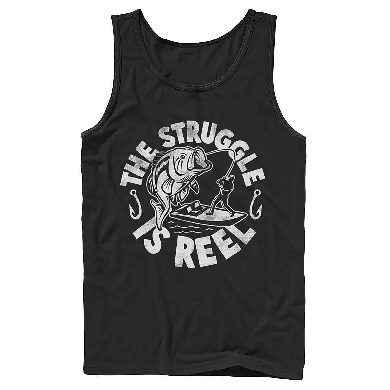 Mens Struggle Is Reel Text Tank Top Product Image