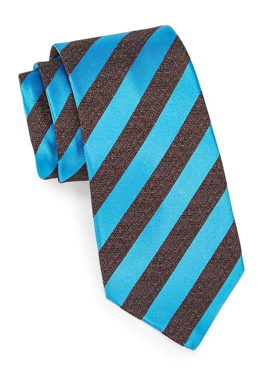 Mens Striped Silk Tie Product Image