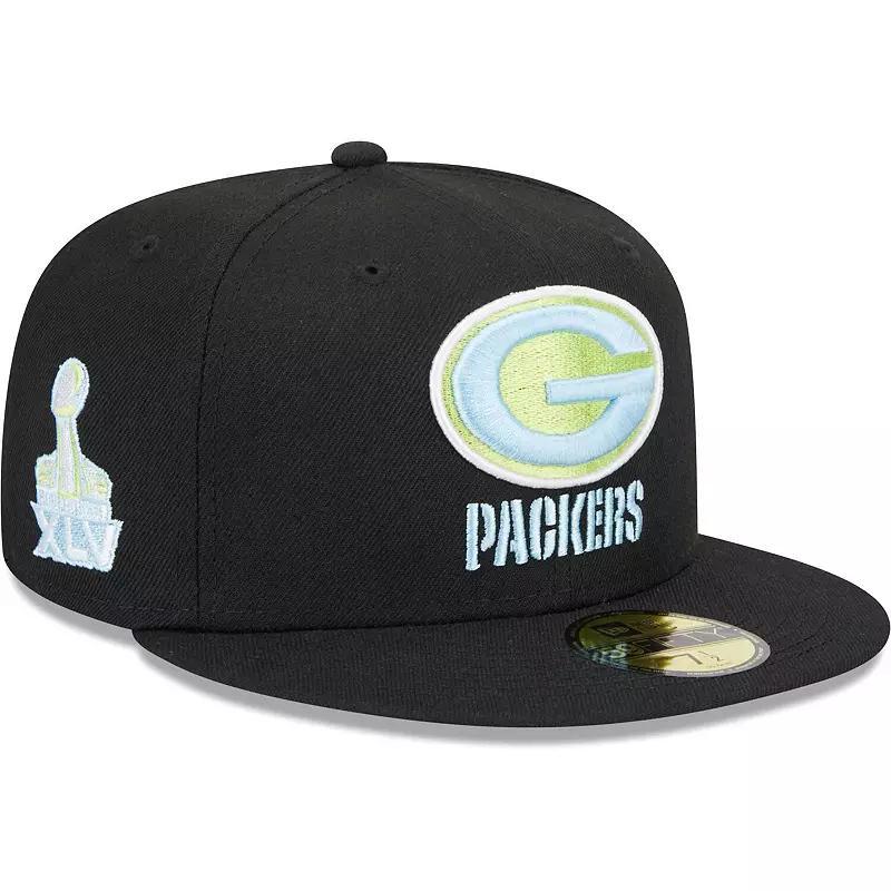 Mens New Era Green Bay Packers Multi 59FIFTY Fitted Hat Product Image