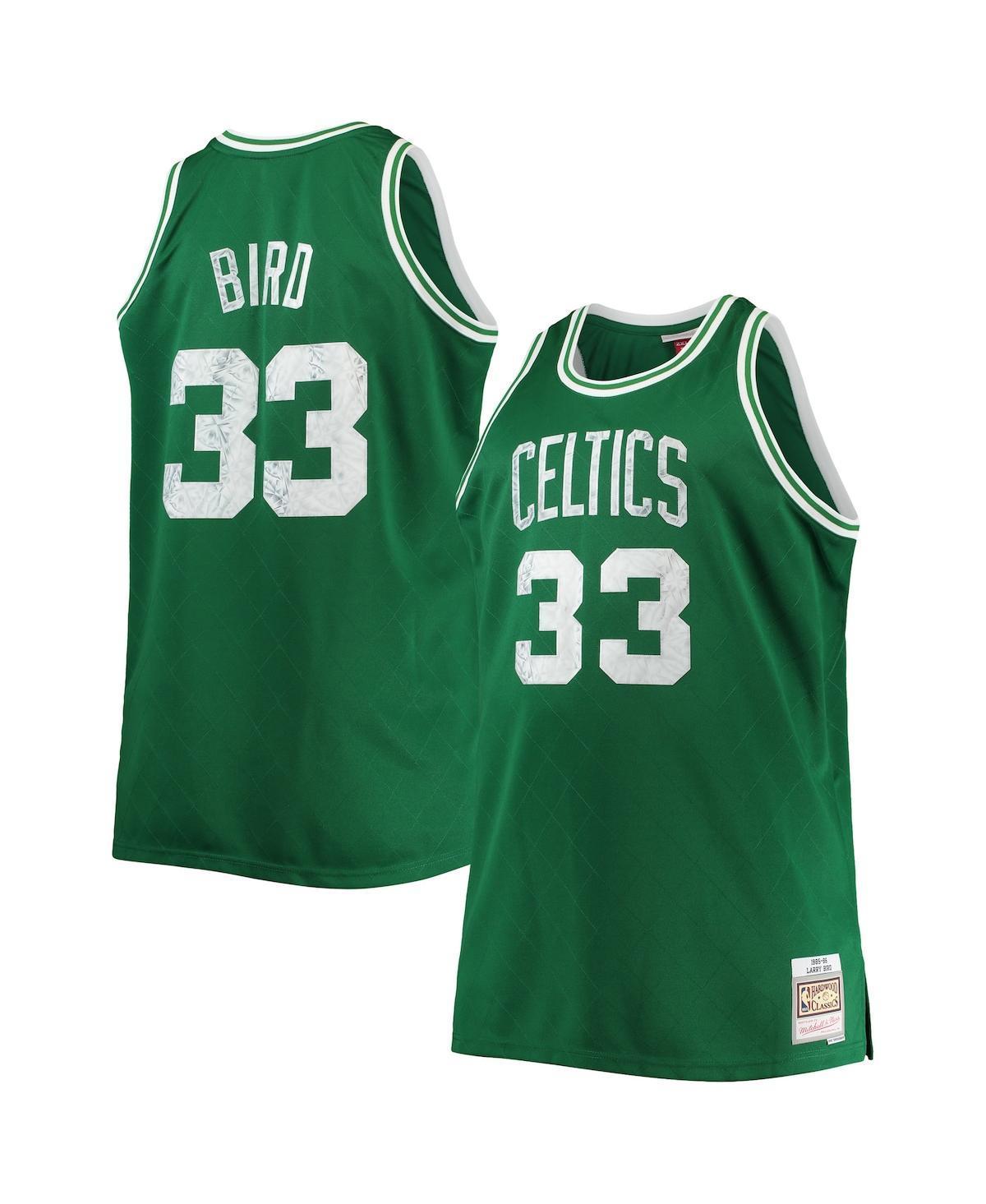 Mens Larry Bird Kelly Green Boston Celtics Big and Tall 1985-86 Nba 75th Anniversary Diamond Swingman Jersey - Kelly Green Product Image