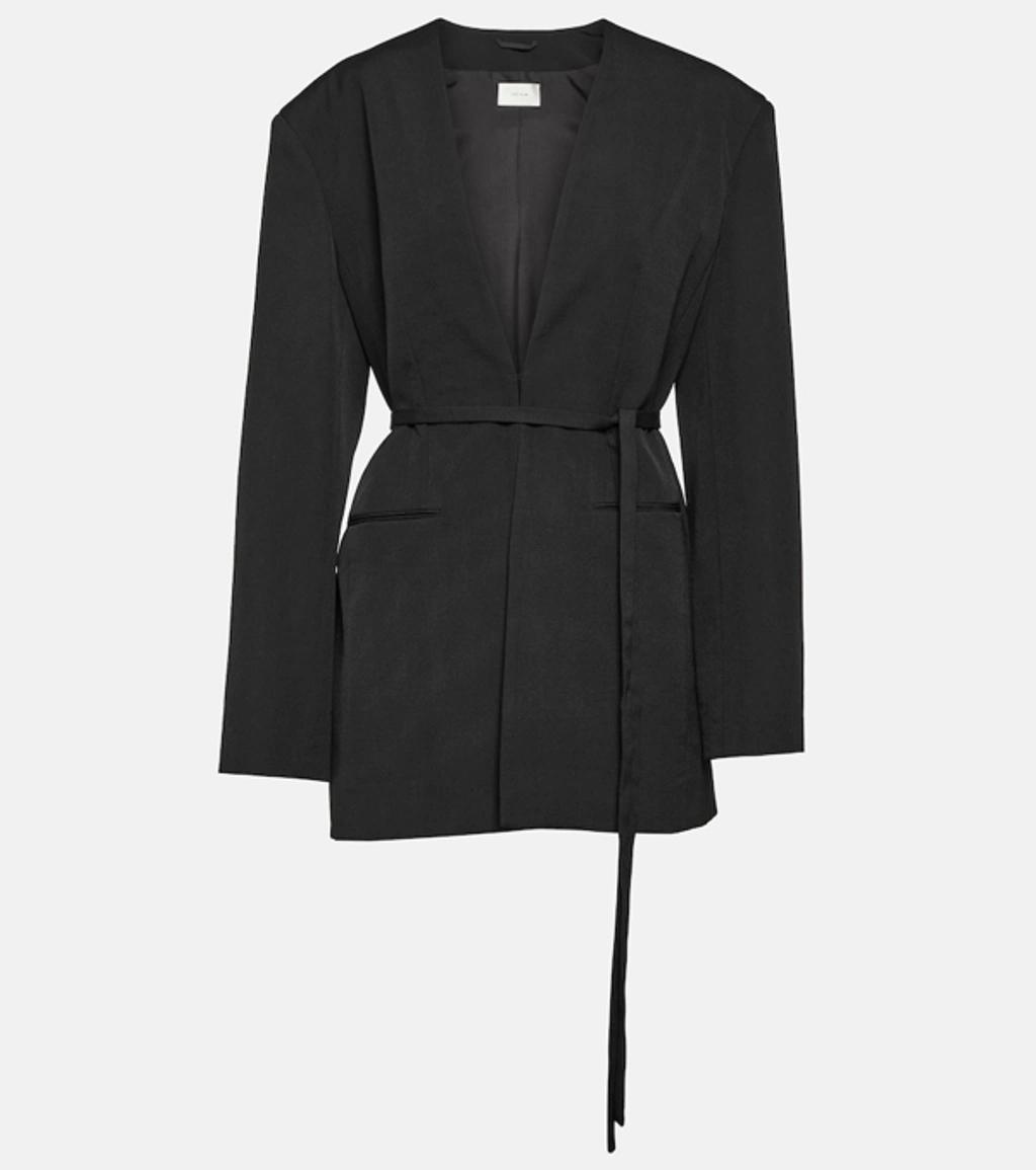 THE ROW Clio Wool Wrap Coat In Black Product Image