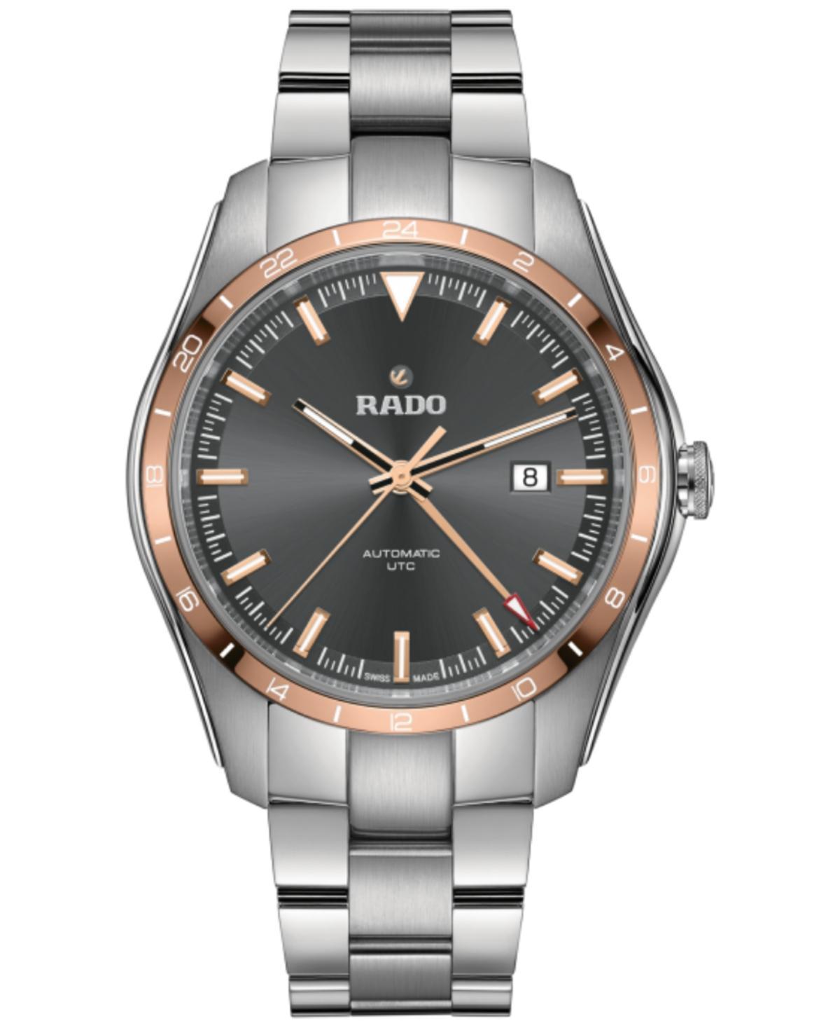 Rado Mens Swiss Automatic HyperChrome Utc Two-Tone Stainless Steel Bracelet Watch 44mm - Gray Product Image