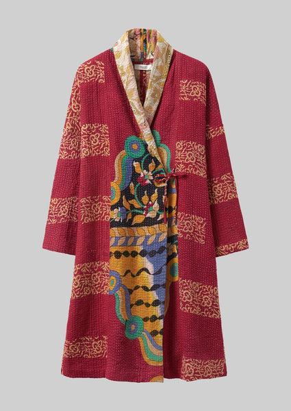 Repurposed Kantha Coat | Reds Product Image