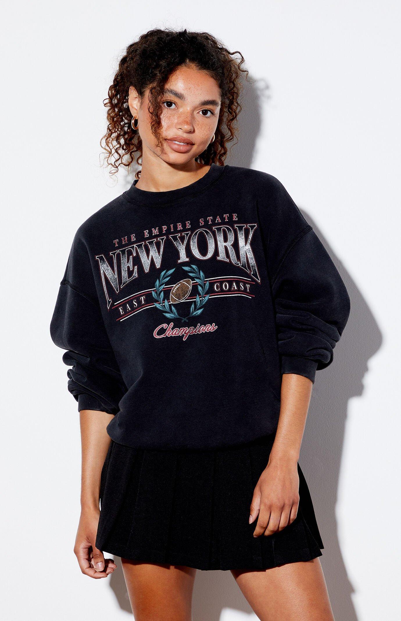 Women's New York Football Crew Neck Sweatshirt Product Image