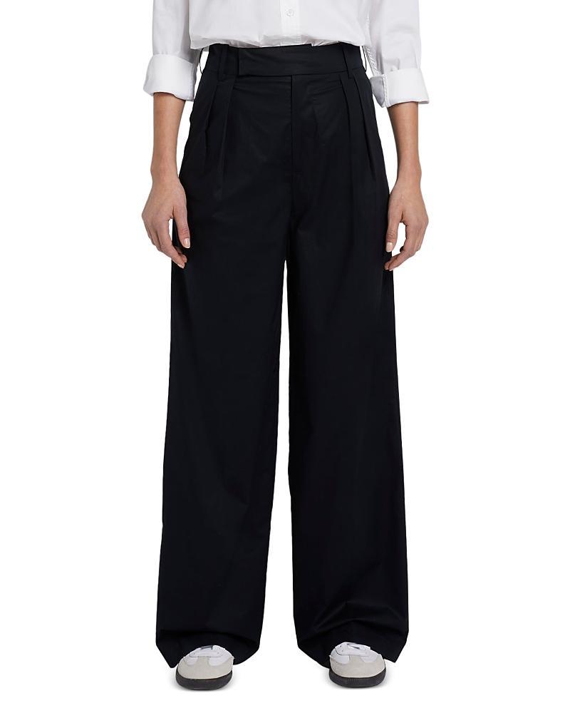 Womens Pleated High-Rise Trousers Product Image