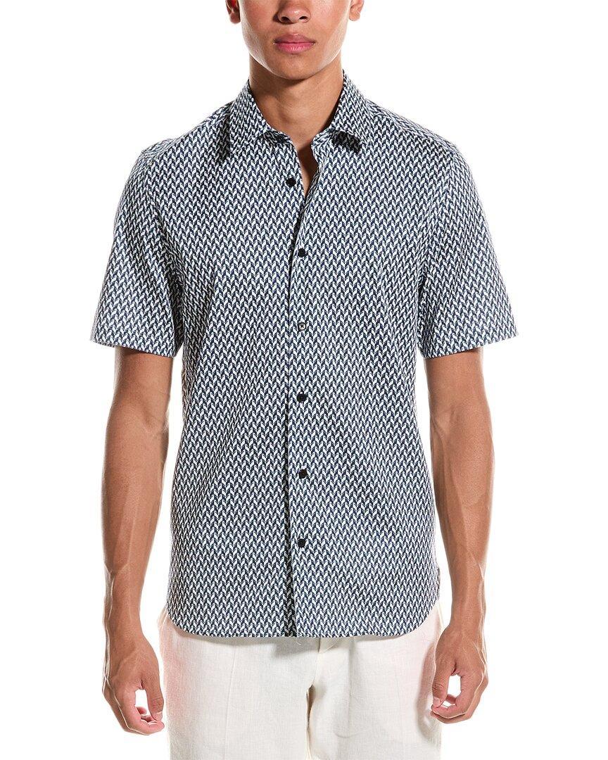 Geo Print Shirt In Blue Product Image