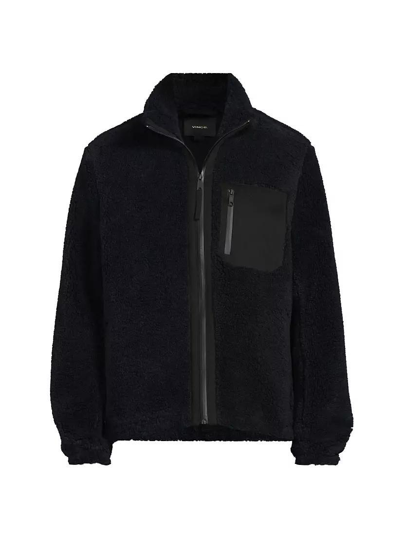 Faux-Sherpa Zip-Up Jacket Product Image