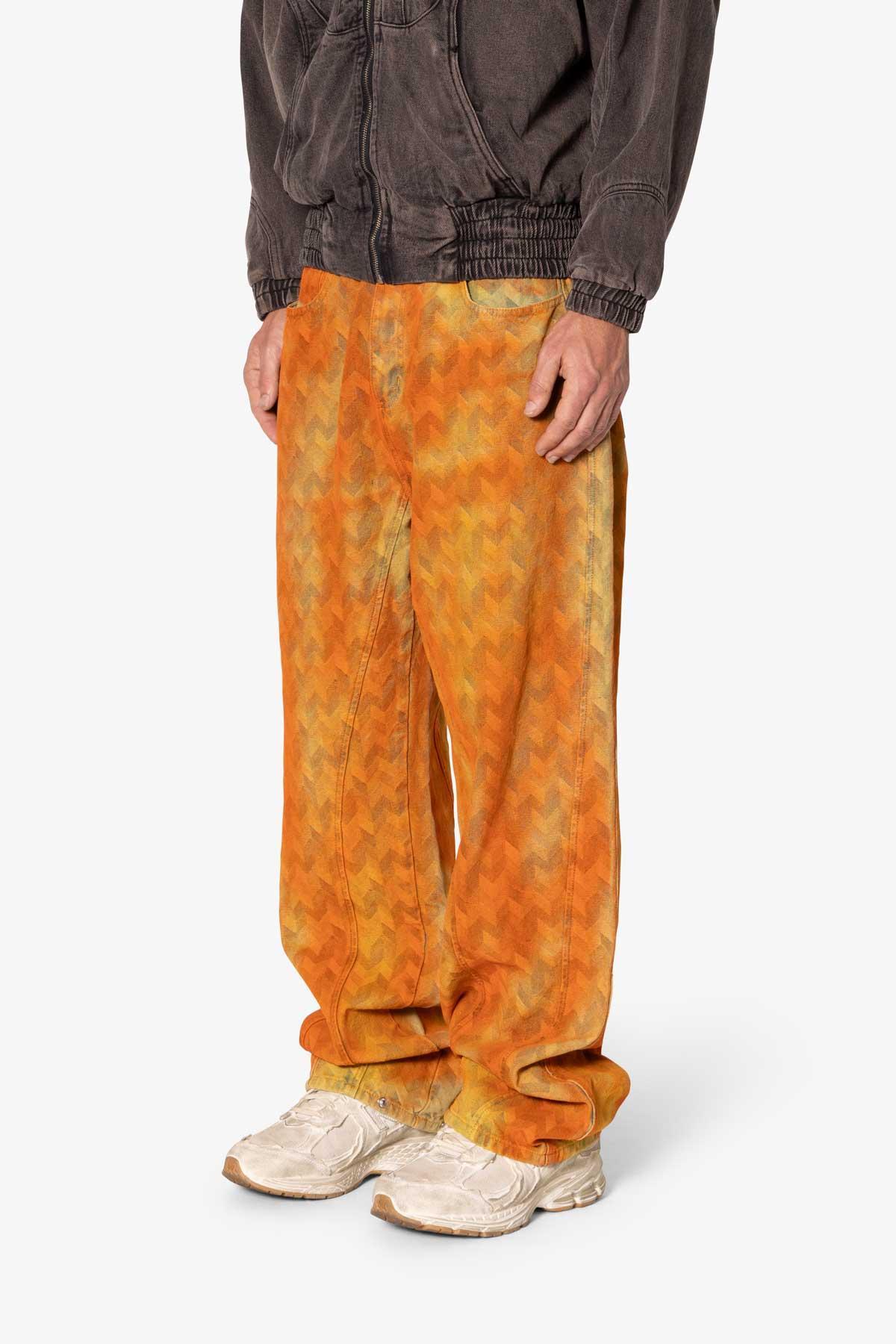 Ultra Baggy Sunny Jacquard Denim - Orange Product Image