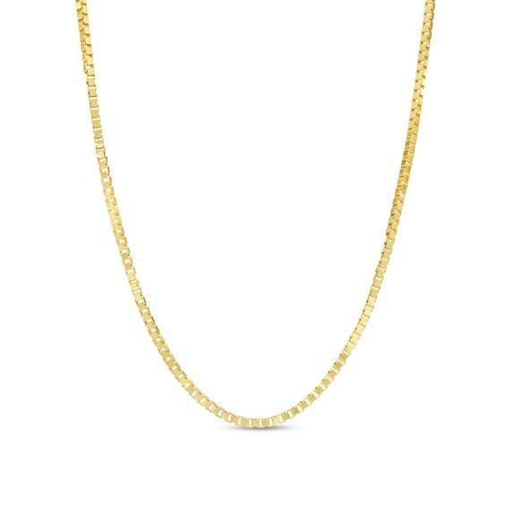 Made in Italy Men's 0.8mm Adjustable Box Chain Necklace in 14K Gold - 22" Product Image