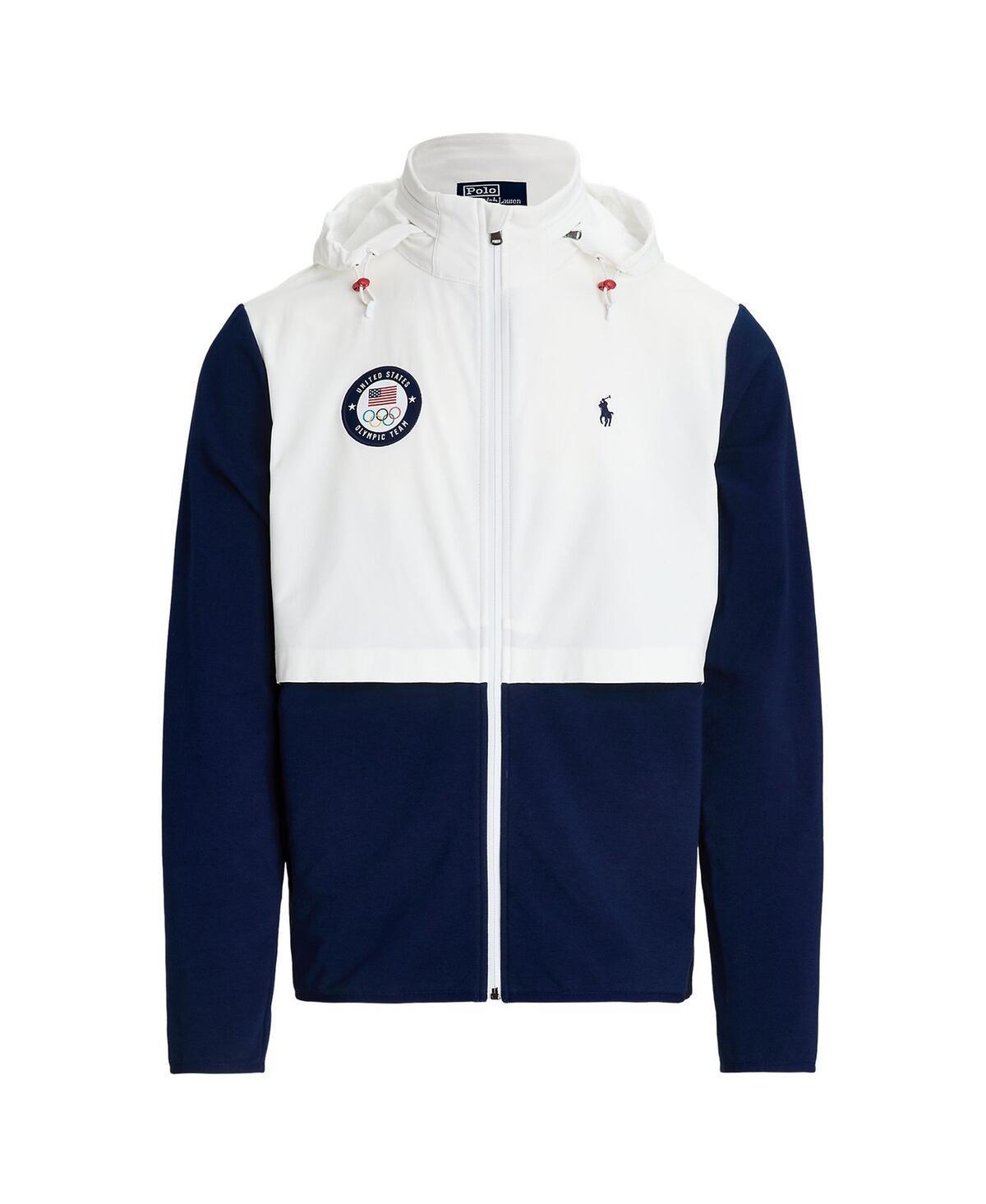 Polo Ralph Lauren Mens White Team Usa 2024 Summer Olympics Villagewear Hybrid Full-Zip Terry Hoodie Product Image