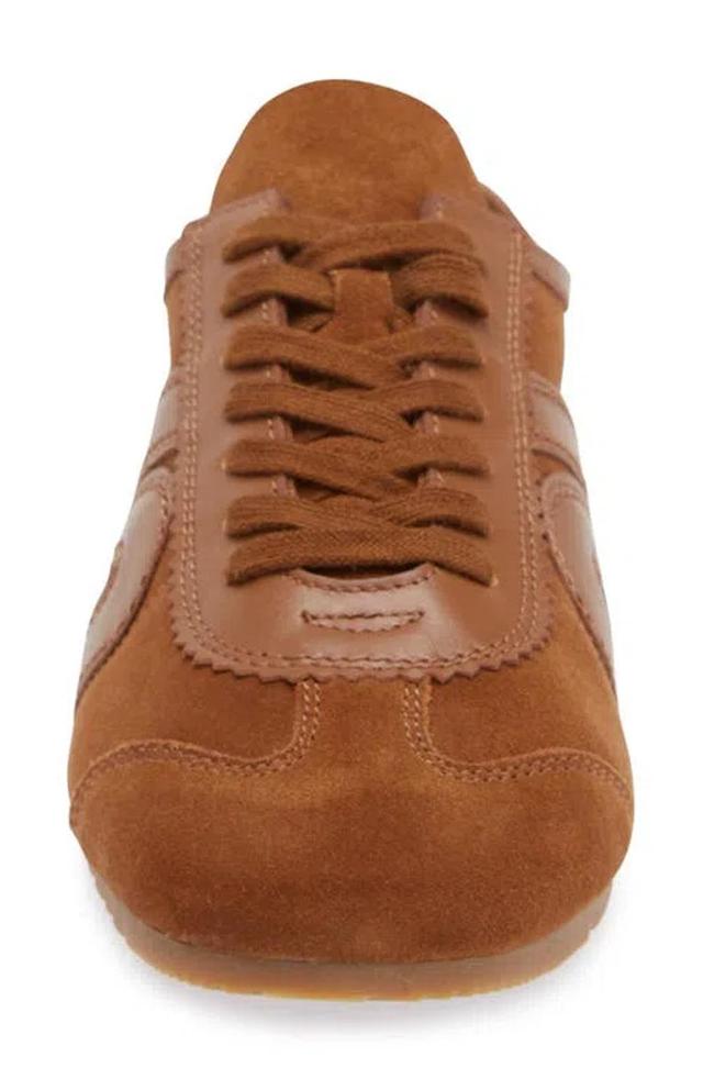 JEFFREY CAMPBELL Aleta Sneaker In Tan Suede Combo Product Image