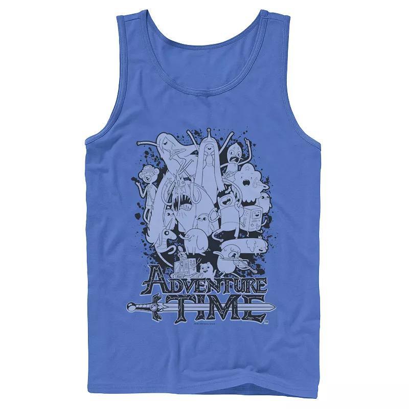 Mens Cartoon Network Adventure Time Splash Tank Top Grey Product Image