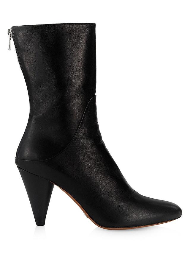 Womens Cone 85MM Leather Ankle Booties Product Image