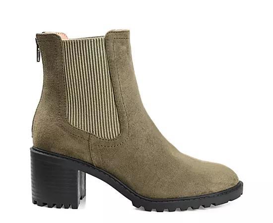 Journee Collection Jentry Tru Comfort Foam Womens Block Heel Chelsea Boots Brown Product Image