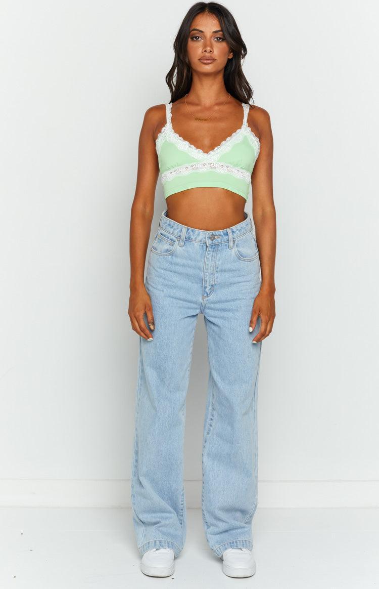 Elora Green Crop Top Product Image