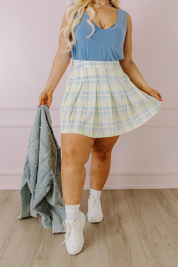 Divine Delight Plaid Skirt Curves Product Image